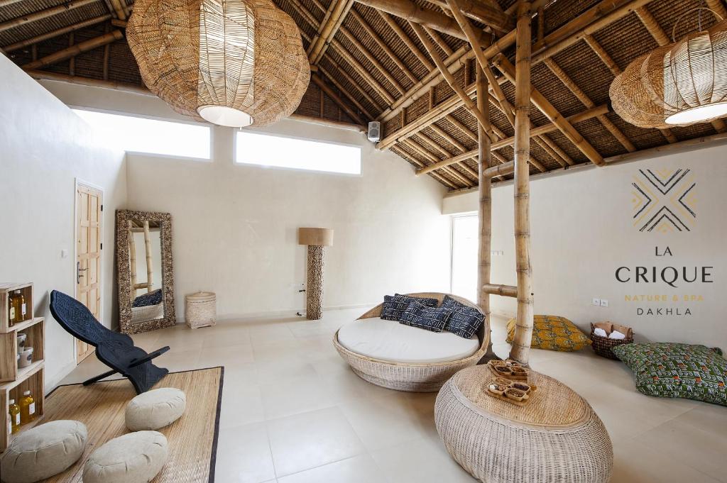 Bungalows sur la plage à La Crique, voyage organisé Dakhla, séjour Dakhla all inclusive et kitesurf Dakhla